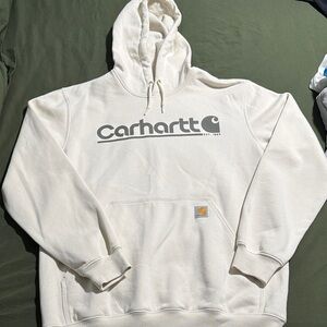 Carhartt Cream Loose Fit Logo Hoodie